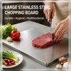 Large Stainless Steel Cutting Board for Kitchen Prep – Double-Sided
