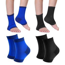 2 Stück Fersen Socken,Sprunggelenkbandage,Kompressionssocken, Knöchelbandage Socke Kinder,Flexible Knöchelbandage, Weich und atmungsaktiv Knöchelbandagen Fußgewölbe Stützhülsen für Junge Mädchen