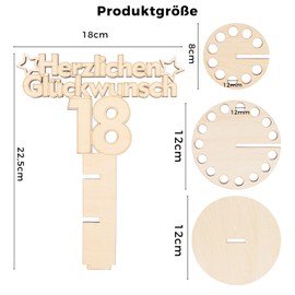 TAKUZA Money Gifts Birthday 18th Wood, Money Gifts + Birthday + 18, 18th Birthday Gift, Original Money Gifts, Birthday AUD Anniversary Gifts for Men, Women