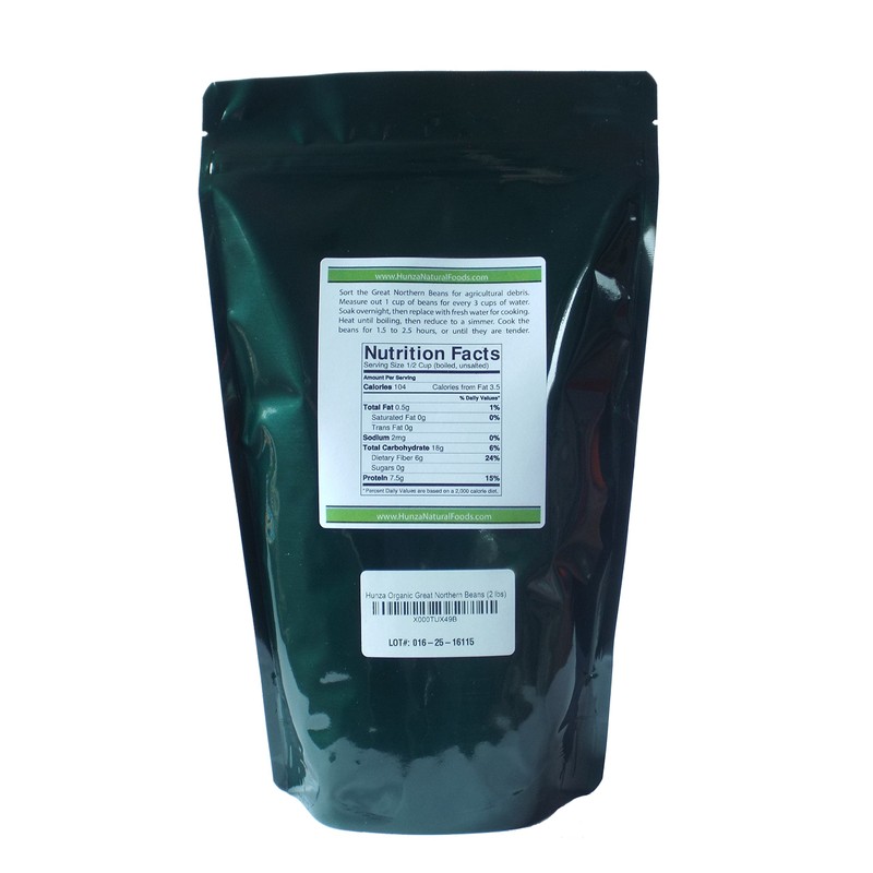 Hunza Organic Great Northern Beans (2 lbs)