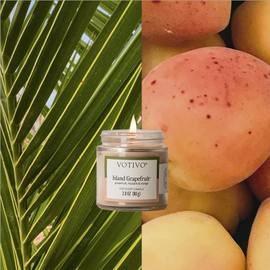 Votivo Island Grapefruit 2.8 oz Discovery Candle | Soy Wax Blend | Tropical Fruity Scent | 25 Hour Burn Time | Candles for Home Scented | Candle Gifts | Highly Scented