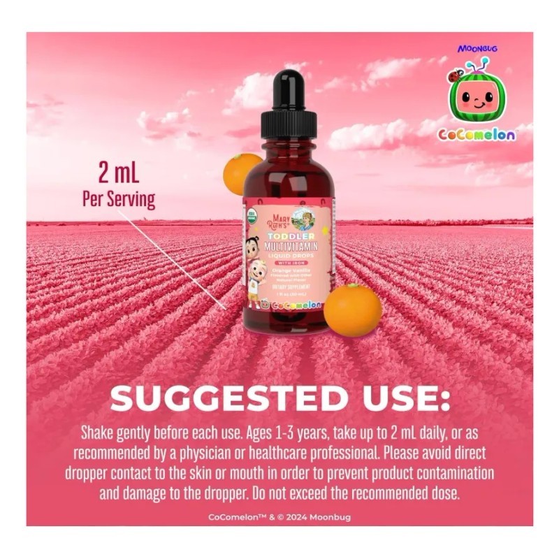 Gotas Niños Vitaminas Hierro Crecimiento Sano Y Energía 30ml Vainilla