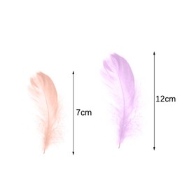 200 Feather 7-12cm Phantom Macaron Feather Goose Feather Decorative Feather DIY Craft Feather Flower Rain Decorative Feather Wedding Birthday Party Event Party Craft Material Decoration (Macaron)