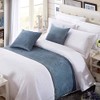 OSVINO Solid Color Chenille Soft No Fading Modern Bed Runner