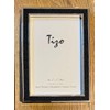 Tizo 4" X 6" Textured Inset Frame, Black Shagreenh Made