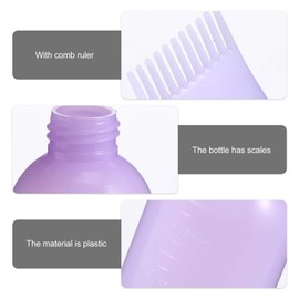 LALAFINA 4pcs Hair Dye Bottle Comb Tooth Bottle Hair Coloring Bottle Hair Color Brush Hair Dye Bottle with Comb Oil Bottles for Hair Shampoo Salon Applicator Bottle Kettle Major Plastic
