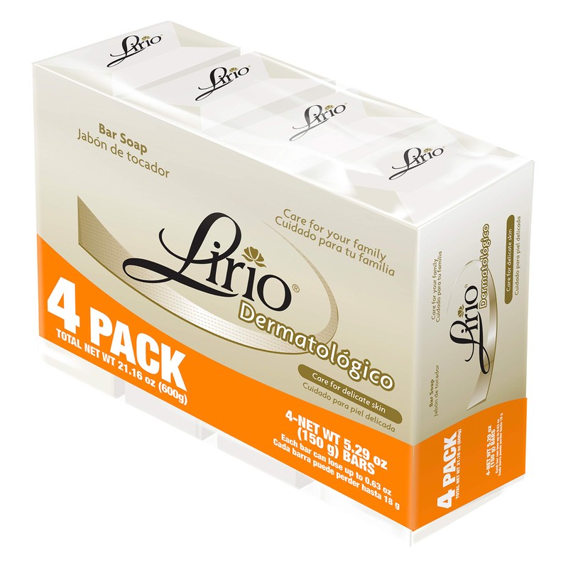 Lirio Derma Bar Soap, Dermatologico Body Soap, 5.3 Ounce, Pack