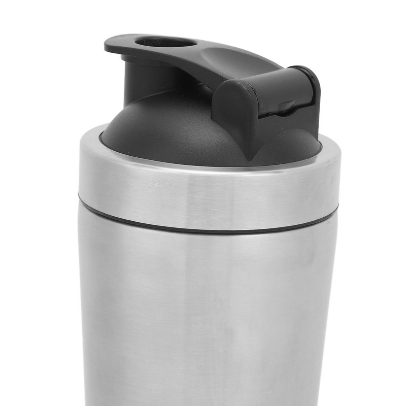 Protein Shaker Bottle with Scale Portable Stainless Steel Double Section