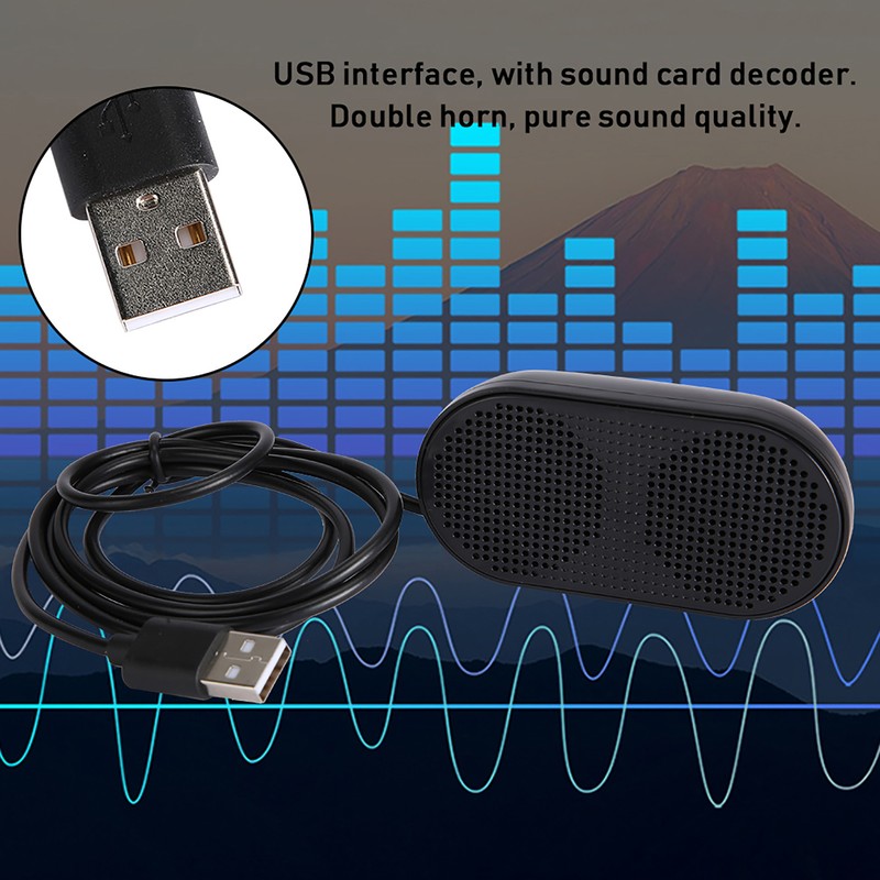 Portable Mini USB Dual Horn Units Computer Speaker Sound Box