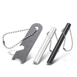 1 set Fire Starter Kit Flint,Survival Fire Steel Flint Striker Steel Fire Starter Kit, Outdoor Emergency Survival Tool for Travelling Camping Hiking