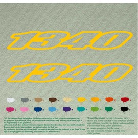 1340 Set of 2 Decals Vinyl Stickers Compatible Replacement Suzuki GSX-R Stickers Two GSXR Pair (1.2" X 8", Yellow 021)