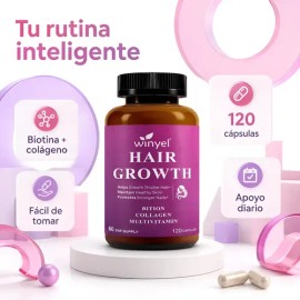 Vitaminas para el Cabello Biotina Colágeno  Hair Vitamins Biotin Collagen 120 Caps                                                                    