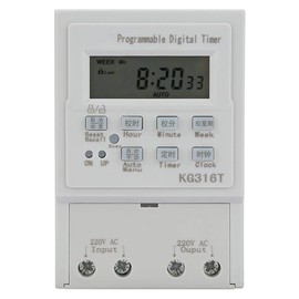 AC 220V 1W 25A Timer Switch,Mini Digital Timer Switch Electrical Programmable Control Timing Switch con LCD Display for Energy Saving and Efficient Intelligent.