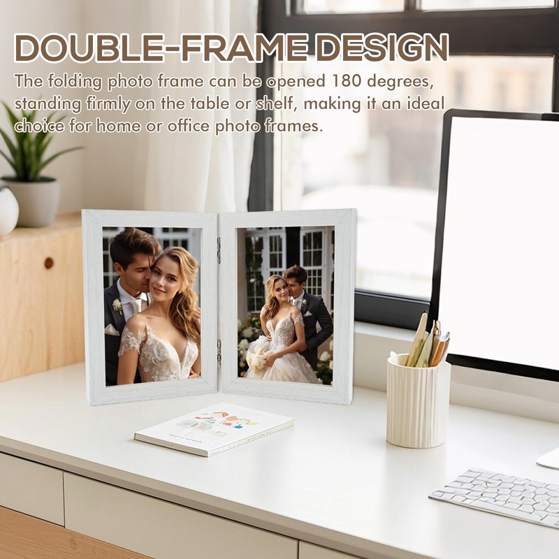 PORFOYO Folding Picture Frame, Photo Frame for 2 Photos 10