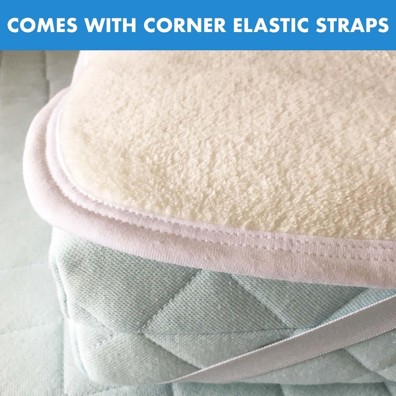 Cot Bed Mattress Topper Protector in Cosy Fleece for Extra