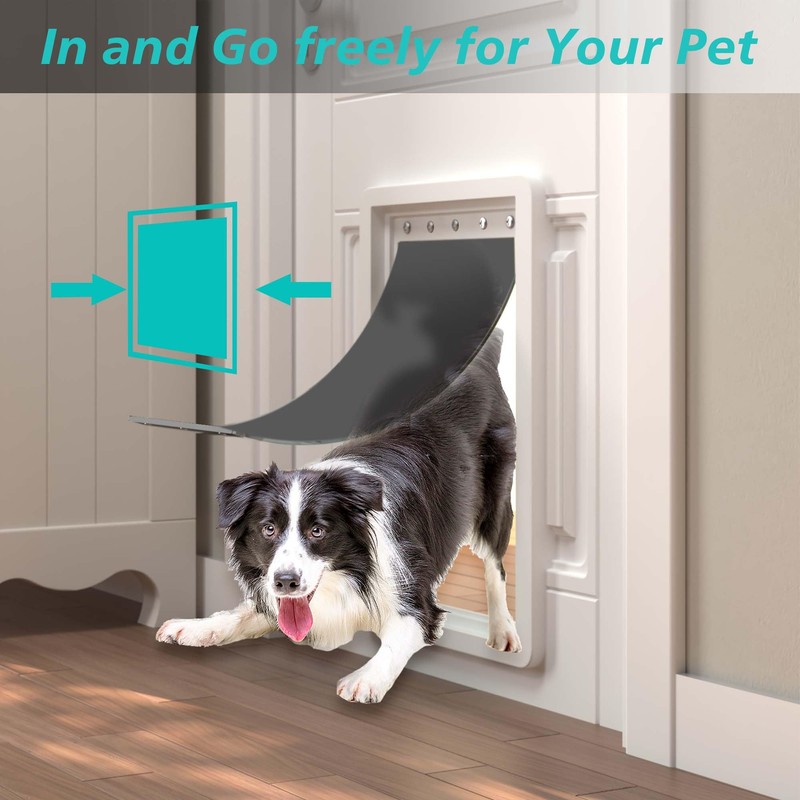 2PACK Large Dog Door Replacement Flaps with Screws - Pet