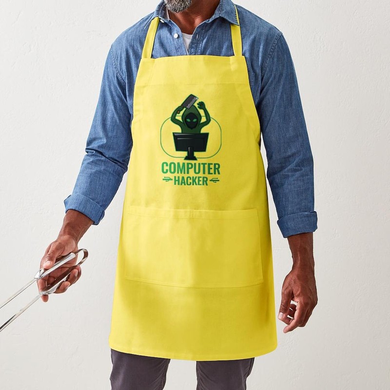 CafePress Hacking Code Cybersecurity Computer Hacker Kitchen Apron with Pockets,