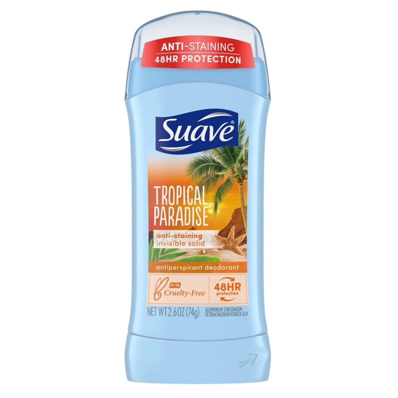 Suave Deodorant 2.6 Ounce 24Hr Tropic Paradise Invis. Solid (76ml)