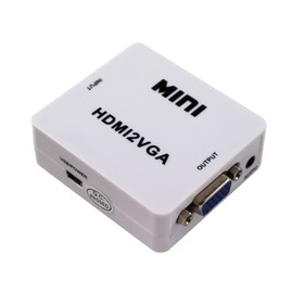 Mini HDMI to VGA Converter with Audio HDMI2VGA 1080P Adapter Connector for PC Laptop to HDTV Projector
