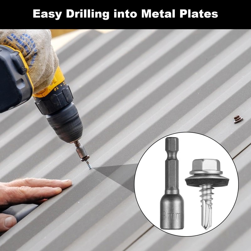 MirraSwit Trapezoidal Sheet Metal Screws Self-Tapping Screws Pack of 150