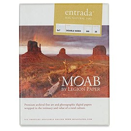 Moab Entrada Rag Natural 300gsm Paper 5 x 7, 25 Sheets