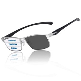 GHDBFMB Progressive Reading Glasses Men Photochromic Readers Clear Top Multifocal Transition Multifocal Tr90 Eyeglasses 2.5