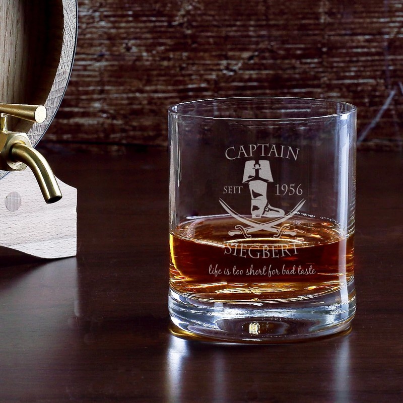 Herz & Heim® Rum Glass Captain with Free Engraving of