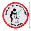BIKE-label 900047 3D Sticker Toilet Sign So viel Zeit muss