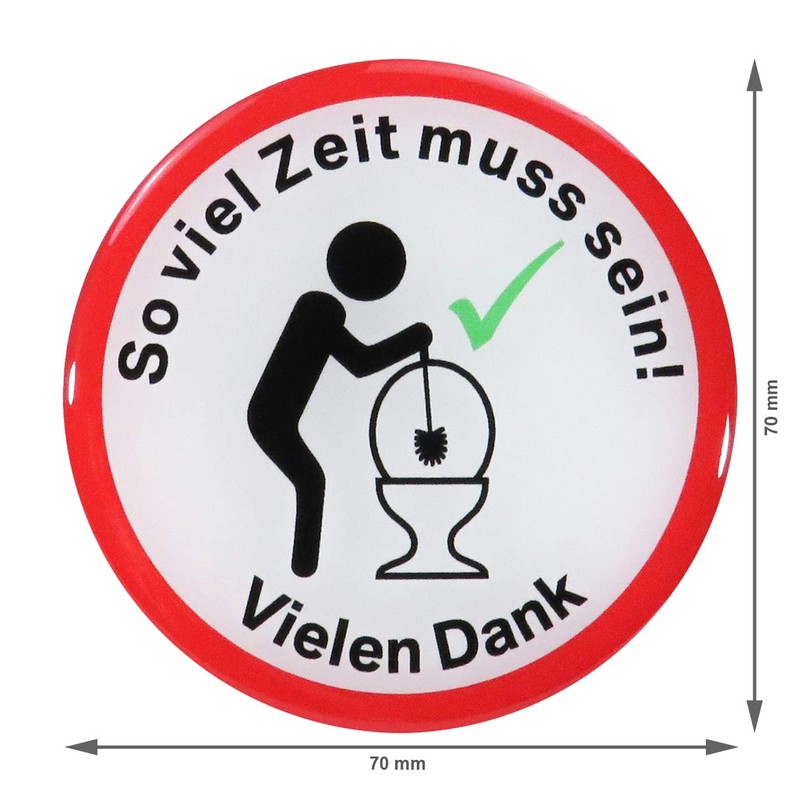 BIKE-label 900047 3D Sticker Toilet Sign So viel Zeit muss