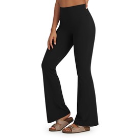 Promover Bootcut Yoga Pants for Women Flare Leggings High Waist Flared Bootleg Workout Pant for Casual Work Dress Pant(Black-29,S)