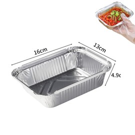 iguTrail Pack of 30 Grill Aluminium Trays, Aluminium Grill Trays, Aluminium Drip Trays, Casserole Dish with Lid, Aluminium Foil Bowls Container for Baking, Roasting, Cooking - 600 ml