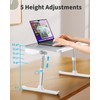 SAIJI Laptop Bed Tray Table, Adjustable PVC Leather Laptop Bed