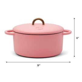 Great Jones Dutch Baby Dutch Oven with Lid (Taffy, 3.5-Quart) | Enameled Cast Iron, Round Shape | Safe for Stovetops & Ovens up to 500°F | Space-Saving & Dishwasher-Friendly | Small-Batch Cooking