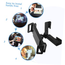 COLLBATH Gooseneck Holder for Car Back Seat Phone Mount Material Non-Slip Design