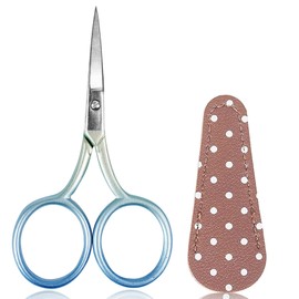 BIHRTC 3.6 Inch Small Embroidery Scissors Stainless Steel Straight Sharp Tip Scissors Shear with Leather Scissors CoverDIY Tools Dressmaker for Sewing Craft Needlepoint Thread Scissors