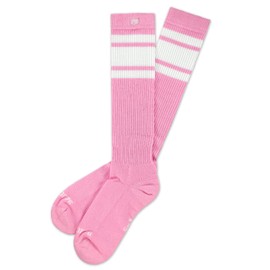 Spirit of 76 Men's & Women's High Retro Socks, Pink - White