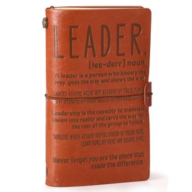 TuSuQing Leader Gift Thank You Gifts for Leader Boss Mentor Supervisor Retirement Leaving Coworker Farewell Promotion Celebration Birthday Work Office Gift Leader Definition Leather Planners