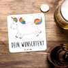 Mr. & Mrs. Panda Personalisiertes Untersetzer Set Einhorn Happy 10er