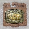 Unbranded Western Belt Buckle Gold Tone Praying Cowboy Kneeling At