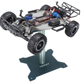 TEIRAY 600pcs Universal RC Screw Kit Screws Assortment and Aluminum Repair Work Stand Hardware Fasteners for Traxxas Axial Redcat HPI Arrma SCX10 Losi 1/8 1/10 1/12 1/16 Car Crawler Body Clips（Black）