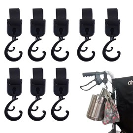 DeaHea 8 Pack Walkers Hook Hanging Rollator Walker Carry Hooks for 4 Wheels Rolling Walker with Seat Lightweight Wheelchair Electric Wheelchairs Shopping Utility Cart Trolley Dolly Under Arm Crutches