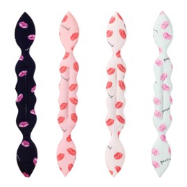 WADY 4Pcs Deft Hair Bun Maker French Twist Hair Braiding Tools Rabbit Ear Twister for Girls French Lazy Hair Curler Quick Styling Accessories for Hairstyling Twist Pin for Ponytail (red lips)