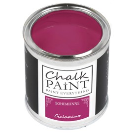 Chalk Paint Everything® Ciclamino water-based chalk paint for all surfaces, easy to use without unpleasant odours – extra matt chalk paint (250 ml).