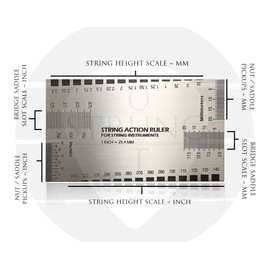 Metal Double Sided Guitar String Action Set Up Luthier Ruler Gauge Tool