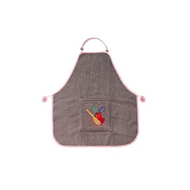 Abstract 100% Cotton Terrycloth Apron with Convenient Pocket Durable Kitchen and Cooking Apron for Women/Men Professional Apron for Cooking, (Grey - Utensils Embroidery)