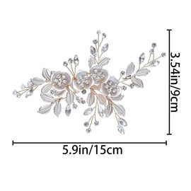 Crystal Bridal Hair Comb Bride Wedding Hair Comb Crystal Hair Vine Comb Bridal Hair Pieces Wedding Rhinestone Hair Side Comb Handmade Hair Accessories for Women and Girls Bride Wedding Headpieces