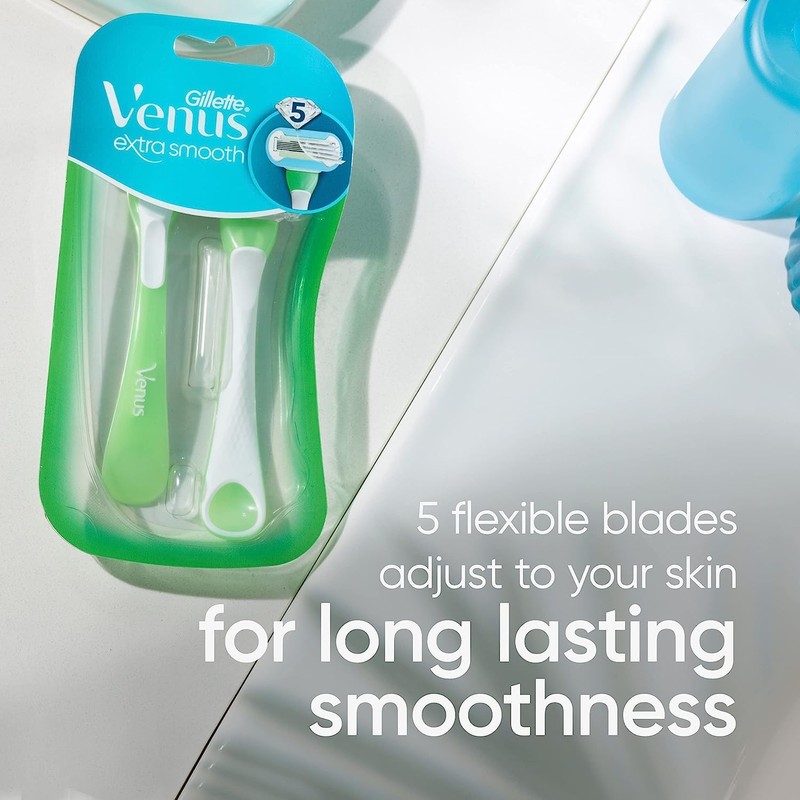Gillette Venus Extra Smooth Green Disposable Women's Razors - 2