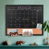TORASO Magnetic Chalkboard Calendar Corkboard, 18" x 22" Combination Chalk