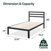 Zinus Mia Metal Platform Bed Frame with Headboard, Wood Slat