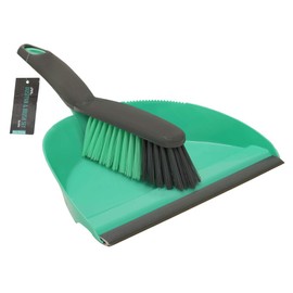 JVL Dustpan and Bristle Brush Set, Turquoise (Plastic)